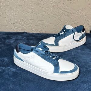 G. Brown Dynamic Low Top Sneaker Calfskin & Blue Suede Men's Size 12 Shoes